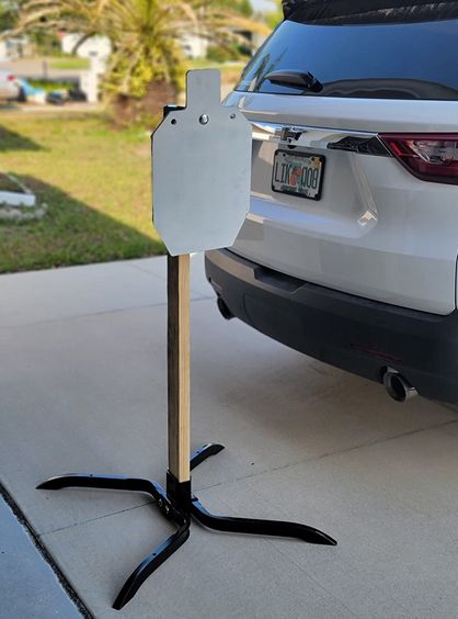 Customer photo review of X-leg Base Target Stand Mounting System