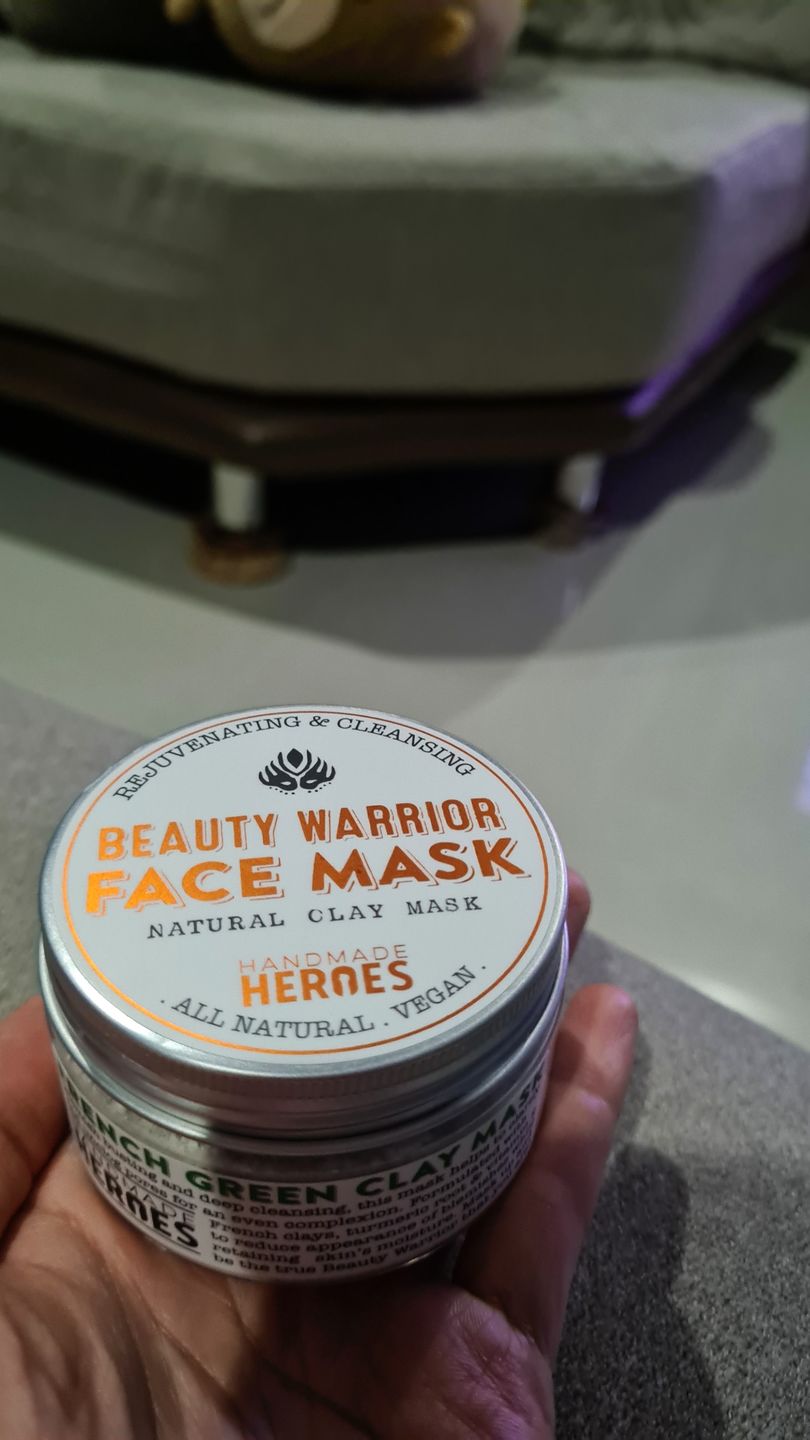 Customer photo review of Beauty Warrior Face Mask - French Green Clay