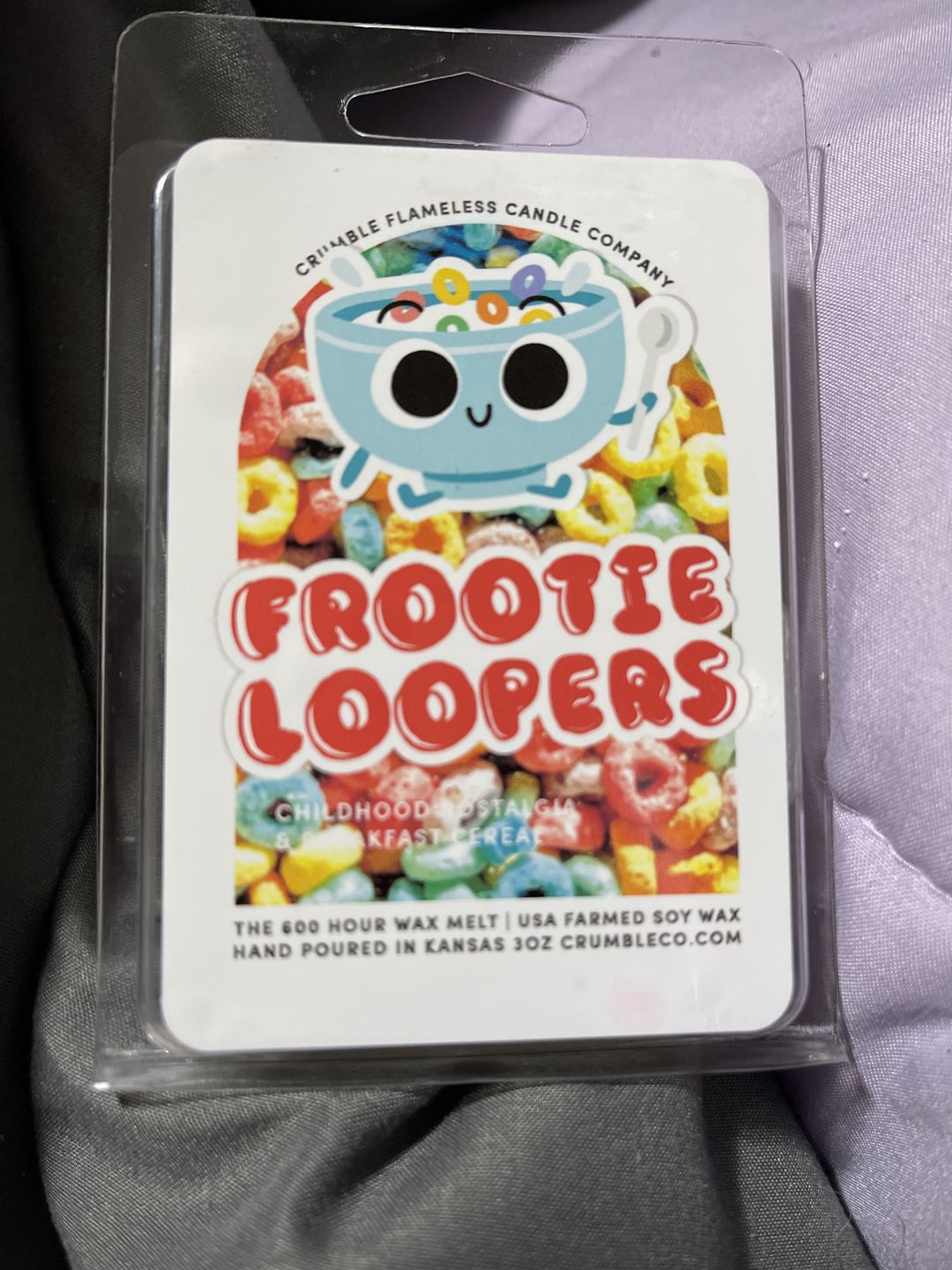Customer photo review of Frootie Loopers Wax Melts