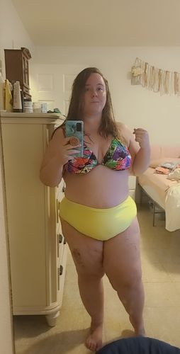 Customer photo review of Neon Yellow High Waist Bottom