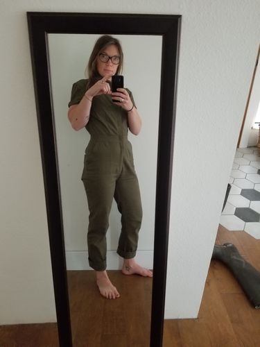 Customer photo review of Pit Crew Jumpsuit Olive