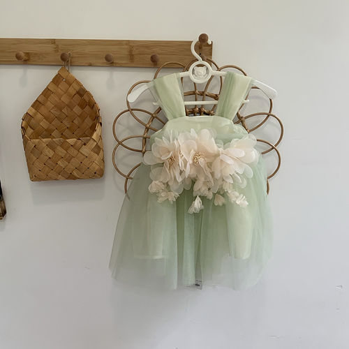 Customer photo review of Green Flowers Fluffy Princess Dress