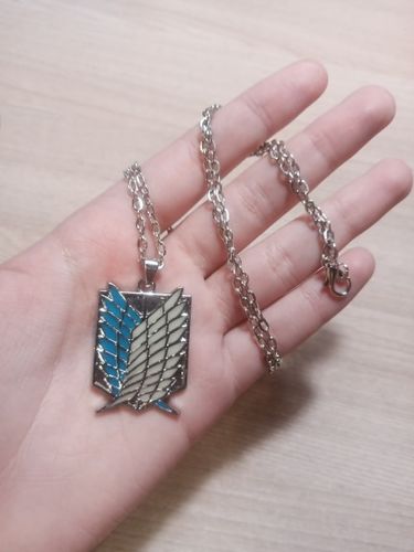 Customer photo review of Harajuku Style Attack On Titan Glow in the Dark Necklace