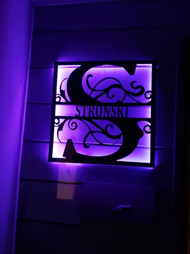 Customer photo review of Split Letter / LED Back Lit