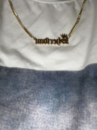 Customer photo review of Royal Cuban Link Name Necklace