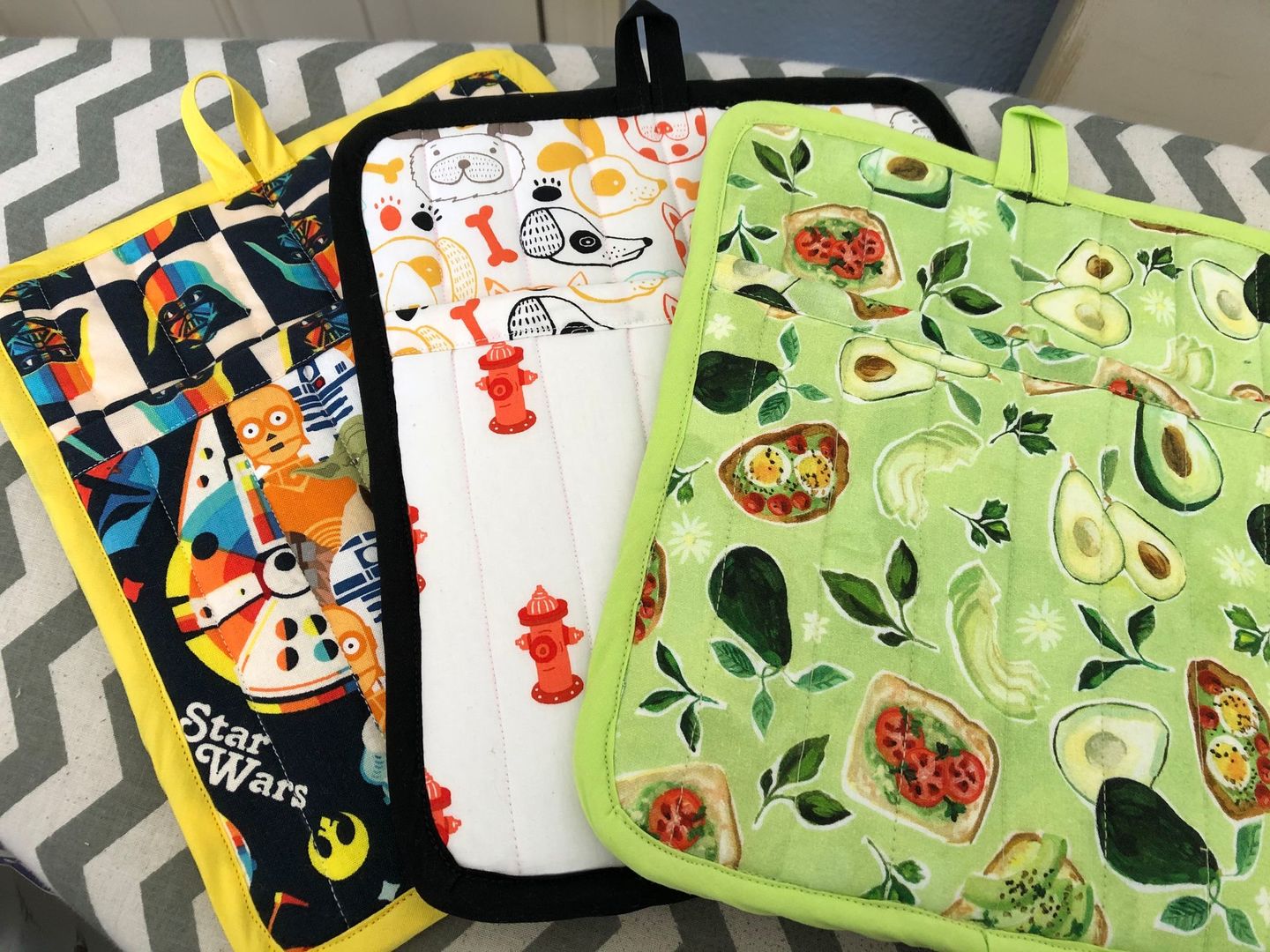Customer photo review of Quilted Potholder Parade Sewing Pattern with Holiday Version | Digital PDF