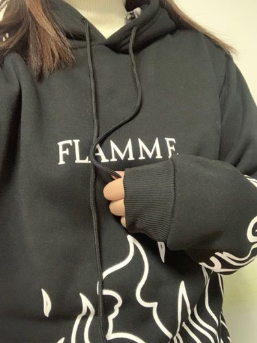 Customer photo review of Harajuku Style Flamme Hoodie