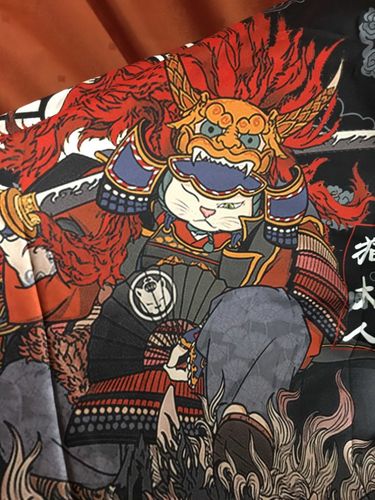 Customer photo review of Japanese Samurai Warrior Cat Kimono