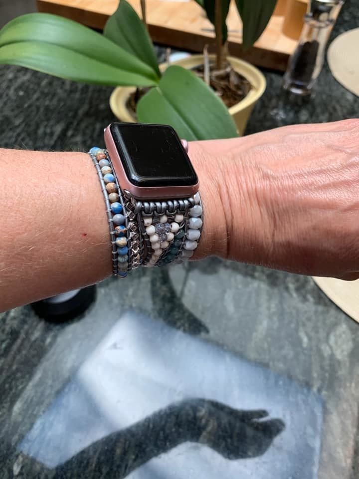 Customer photo review of Healing Topaz Apple Watch Strap