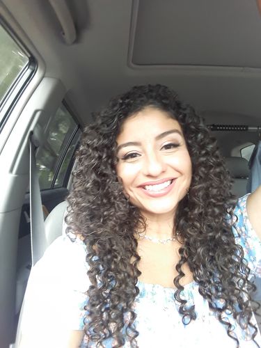 Customer photo review of Curly Ash Blonde