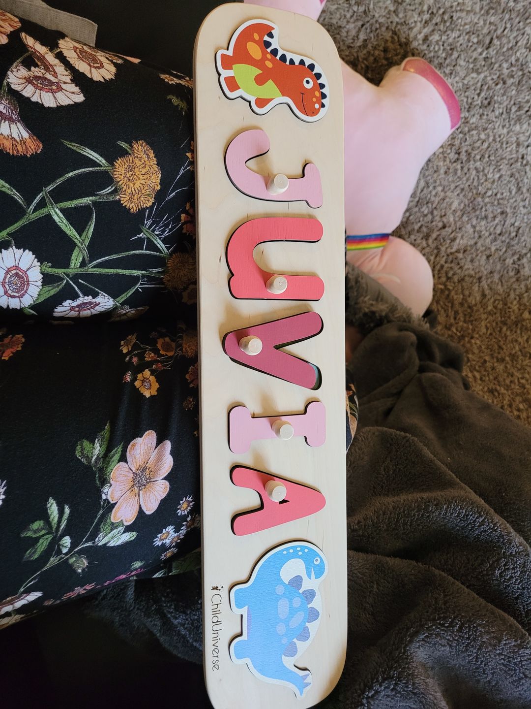 Customer photo review of Boy Dinosaur Name Puzzle