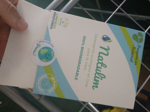 Customer photo review of Eco-Tiras de Detergente 40 lavados Natulim