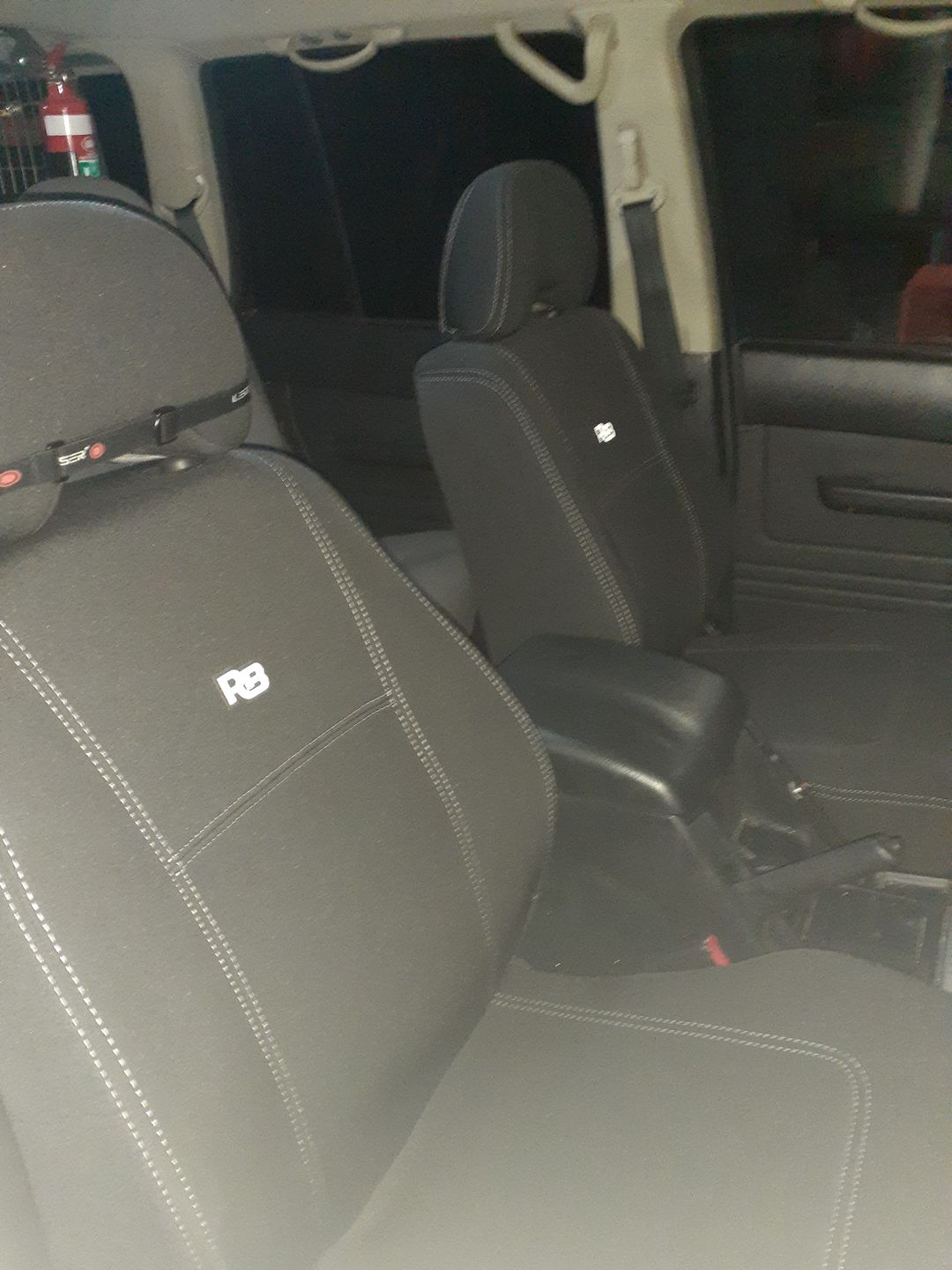 Customer photo review of Nissan Patrol GU Wagon Neoprene 2x Front Seat Covers (Available)