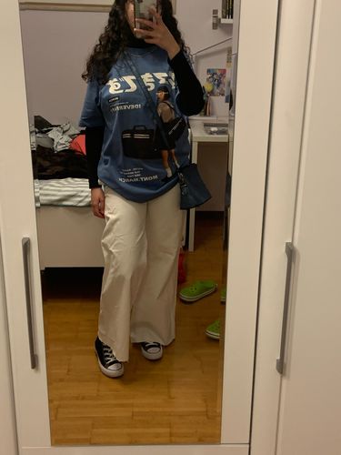 Customer photo review of Harajuku Style Oversized "Look Back" Tee