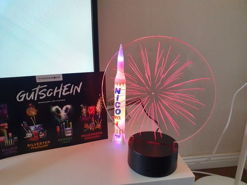 Customer photo review of Miniatur Nico No.1 Raketenbasis Lampe - Bunt