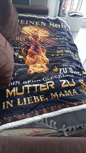 Customer photo review of "An meinen Sohn" Decke - Tigris