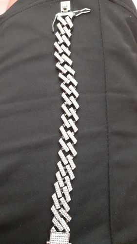 Customer photo review of Bracciale Iceberg Cuban - Silver