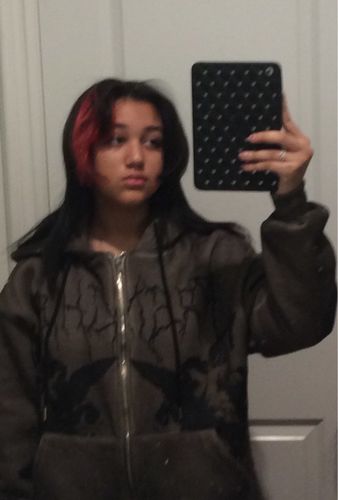 Customer photo review of Harajuku Style Angel Zip-Up Jacket