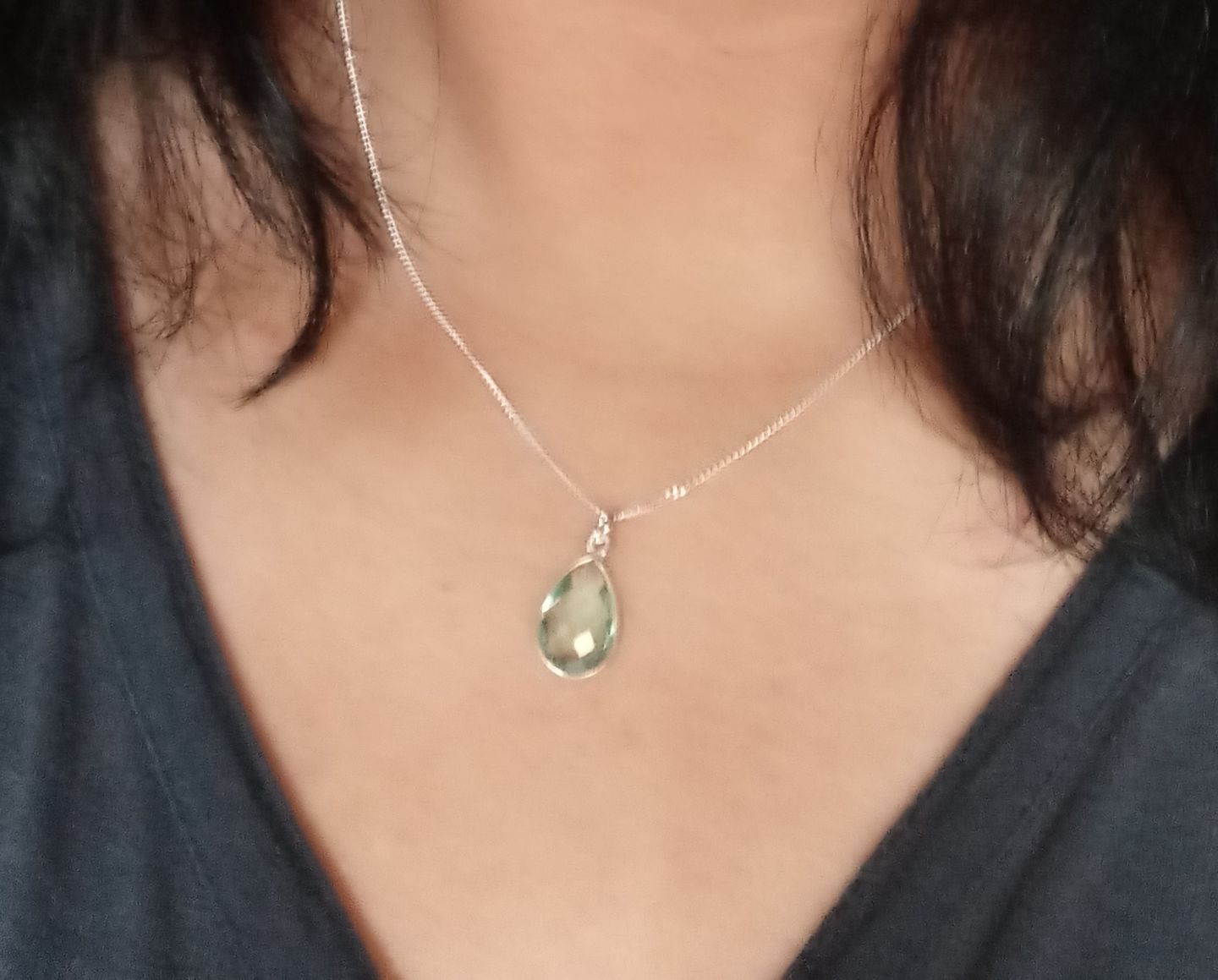 Customer photo review of COLLAR VERA AGUAMARINA
