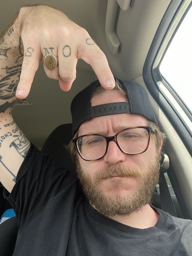 Customer photo review of Blank Snapback - Black