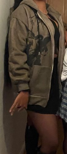 Customer photo review of Harajuku Style Angel Zip-Up Jacket