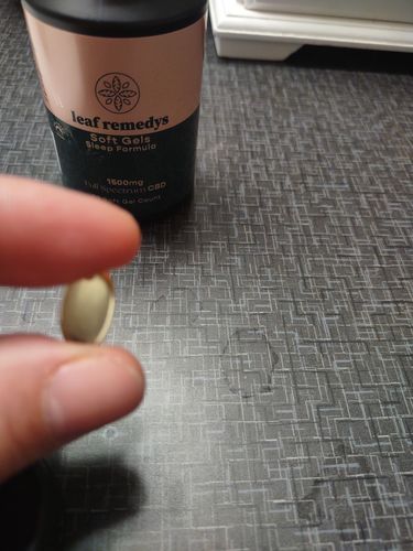 Customer photo review of 1500mg CBD Soft Gels sleep formula