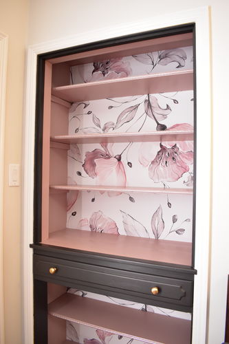 Customer photo review of Removable Wallpaper Peel and Stick Wallpaper Wall Paper Wall Mural - Vintage Floral Wallpaper  - A477