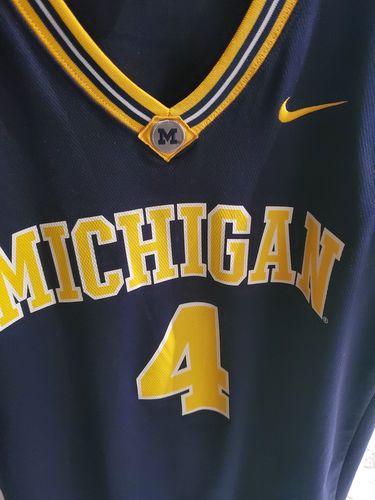 Customer photo review of University of Michigan Wolverines Webber #4 Nike Elite Jersey Size Large