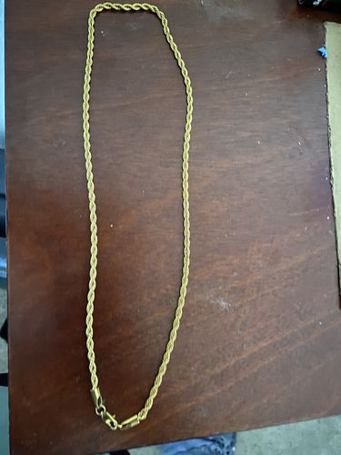 Customer photo review of 4mm 14K Gold IP French Rope Chain