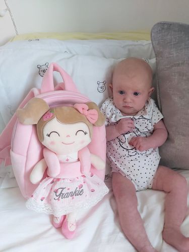 Customer photo review of Personalized Strawberry Doll Backpack