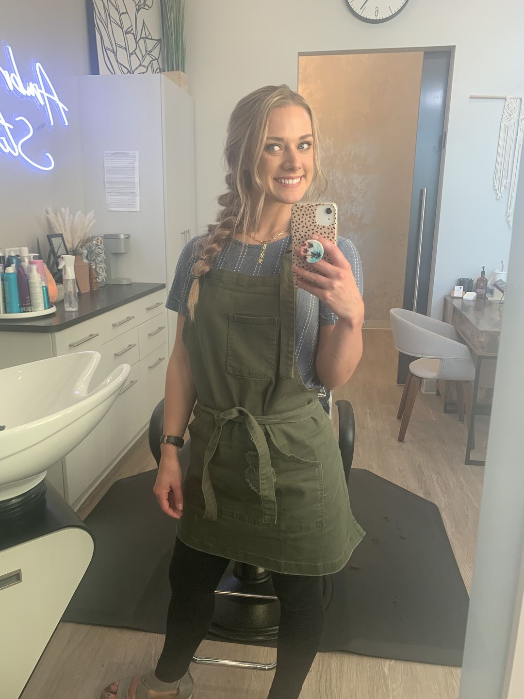 Customer photo review of Olive Green Apron