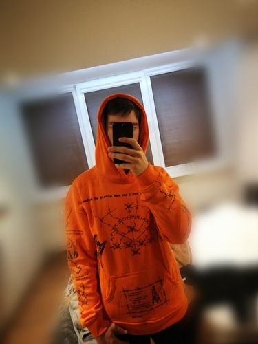 Customer photo review of Harajuku Style "Anxiety" Hoodie