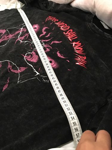 Customer photo review of Harajuku Style Vintage Washed "Pain" Oversized Tee