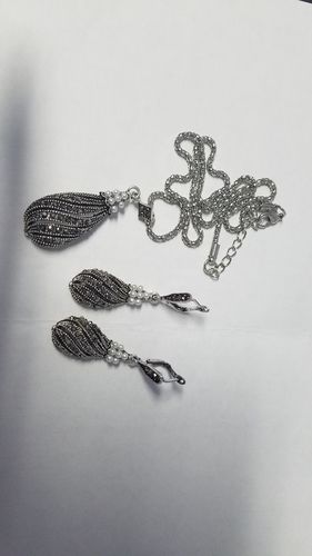 Customer photo review of Vintage Necklace Earrings Set Bohemia Black Vintage Wedding Jewelry Sets