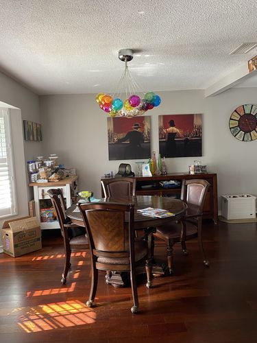 Customer photo review of Modern Multi-Color Cluster Bubble Chandelier