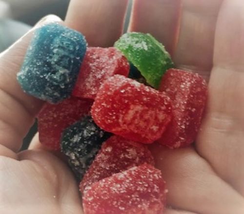 Customer photo review of 1500mg CBD Gummies mixed flavors