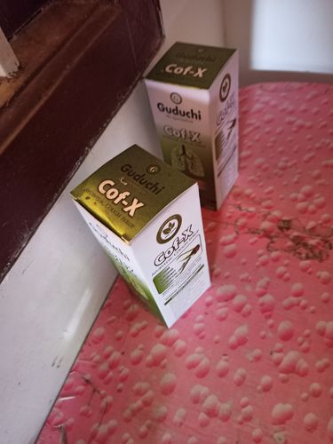 Customer photo review of Cof-X Ayurvedic Cough Syrup for Congestion & Respiratory Relief