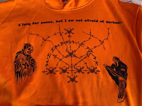 Customer photo review of Harajuku Style "Anxiety" Hoodie