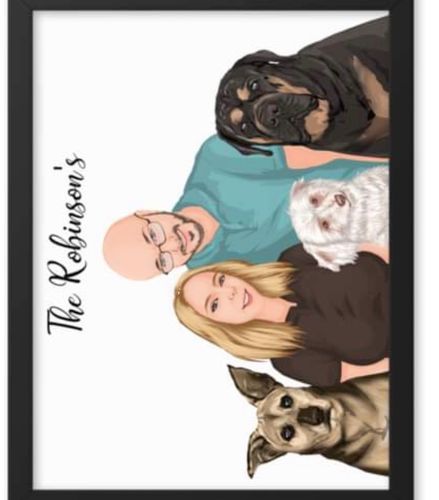 Customer photo review of Custom Framed Family Portrait