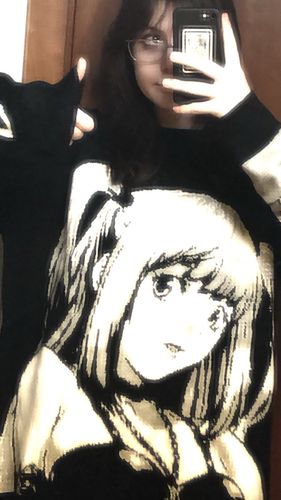 Customer photo review of Harajuku Style Anime Girl Knit Sweater