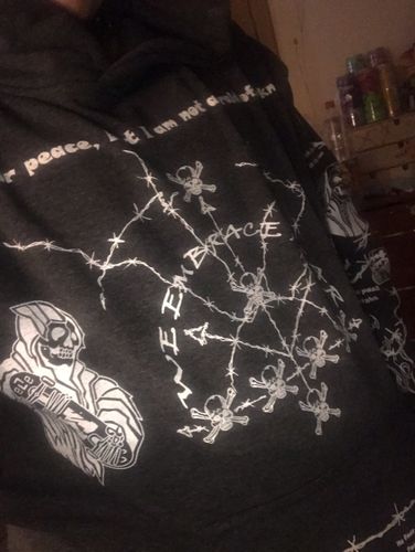 Customer photo review of Harajuku Style "Anxiety" Hoodie