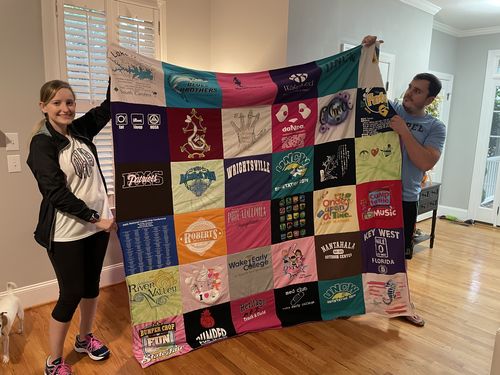 T-shirt quilt featuring tampa bay rays by Jill from NC