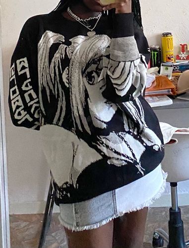 Customer photo review of Harajuku Style Anime Girl Knit Sweater