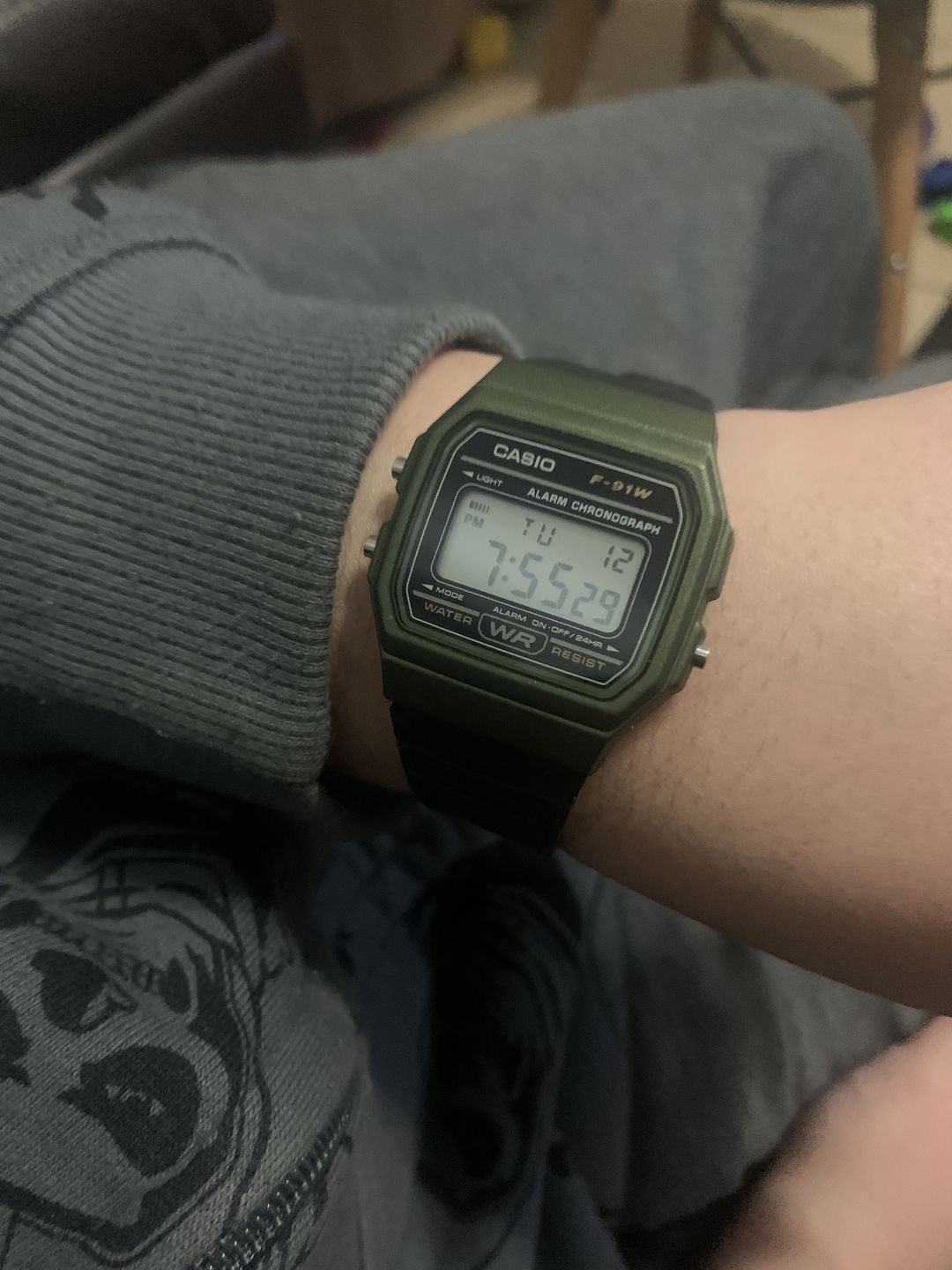 Customer photo review of Reloj Casio Vintage F-91WM-3ADF Verde/Negro