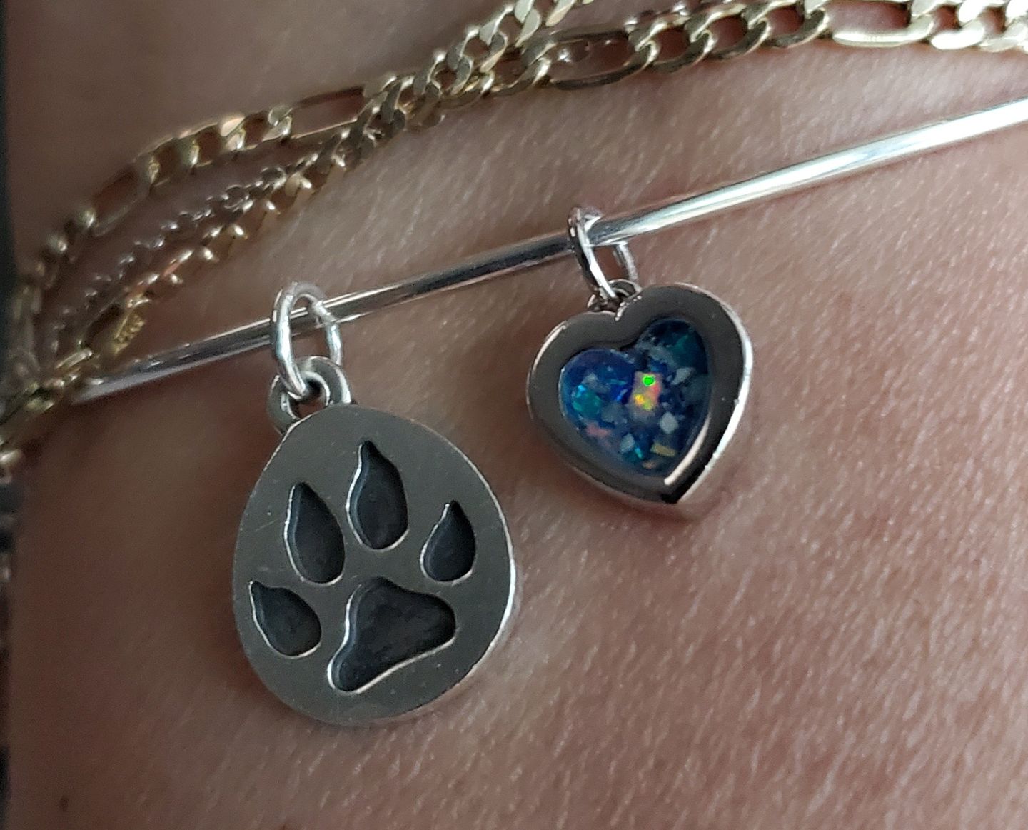 Customer photo review of Dainty Heart Cremation Pendant