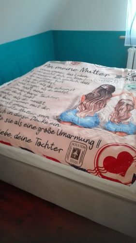 Customer photo review of "An meine Mutter" Decke - Postkarte