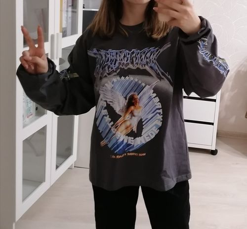 Customer photo review of Harajuku Style Oversized Angel Long Sleeve Shirt