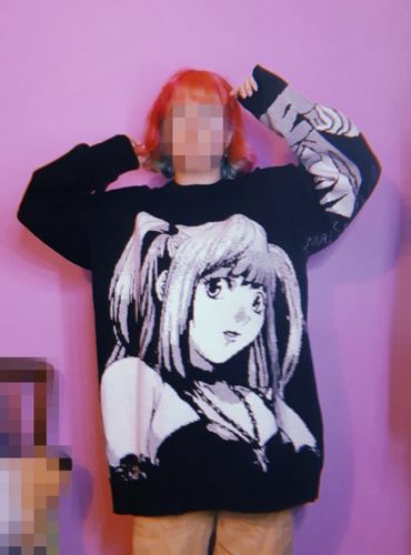 Customer photo review of Harajuku Style Anime Girl Knit Sweater