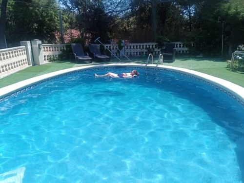 Customer photo review of Bouée Hamac Flottant Gonflable Piscine