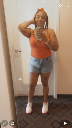 Customer photo review of Lace-Up Breathable Casual Sneakers for Women